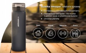 Wessper Butelka szklana na wodę WESSPER ActiveMax 680ml czarna 7