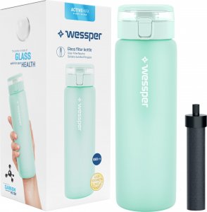 Wessper Szklana butelka ActiveMax 680ml miętowa 1