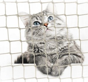 Linarem SiatkiSieci ZESTAW SIATKA NA BALKON DLA KOTA 6x3 BEZ WIERCENIA MARKA BEZPIECZNE KOTY 7