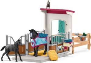 Figurka Schleich Zestaw figurek Boks dla koni z klaczą i źrebakiem 14