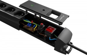 Listwa zasilająca Lanberg SP1 przeciwprzepięciowa 5 gniazd 1.5 m czarna (SP1-05F-0150-BK) 2
