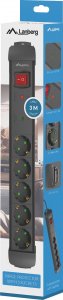 Listwa zasilająca Lanberg SP1 przeciwprzepięciowa 5 gniazd 3 m czarna (SP1-05F-0300-BK) 6