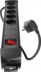 Listwa zasilająca Lanberg SP1 przeciwprzepięciowa 5 gniazd 5 m czarna (SP1-05E-0500-BK) 3