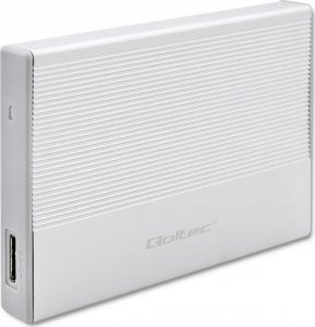 Kieszeń Qoltec Obudowa | Kieszeń na dysk SSD HDD 2.5 cala| SATA | USB 3.0 | Super speed 5Gb/s | 2TB | Srebrna 4