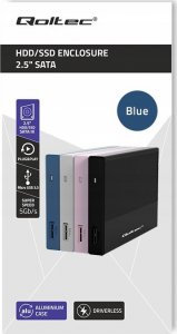Kieszeń Qoltec Obudowa | Kieszeń na dysk SSD HDD 2.5' | SATA | USB 3.0 | Super speed 5Gb/s | 2TB | Niebieskia 5