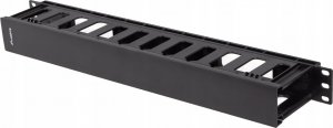 Organizer Lanberg Organizer kabli Lanberg AK-1703-B 19" 1U plastikowy z zaślepką typ A czarny 1