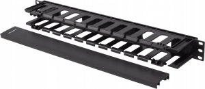 Organizer Lanberg Organizer kabli Lanberg AK-1703-B 19" 1U plastikowy z zaślepką typ A czarny 3