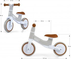 Rowerek biegowy Milly Mally Rowerek Biegowy Velo Brown 7