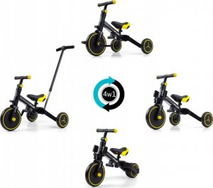 Milly Mally Rowerek Ride On - Bike 4w1 OPTIMUS PLUS Black 4