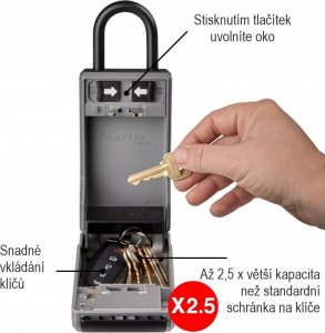 MasterLock Kasetka na klucze z zamkiem szyfrowym i wyjmowanš szeklš 2