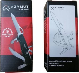 Azymut Scyzoryk AZYMUT Karkon - 9 narzędzi + kabura, 113 mm czarny (HK20018) 16