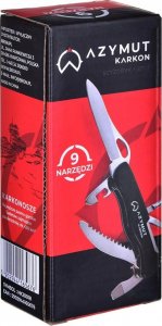 Azymut Scyzoryk AZYMUT Karkon - 9 narzędzi + kabura, 113 mm czarny (HK20018) 10