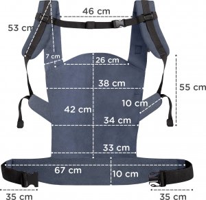 KinderKraft Nosidełko NINO CONFETTI DENIM 3