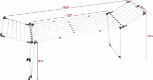 Suszarka na pranie Promis PROMIS SUSZARKA NA PRANIE ROZSUWANA + 2 SKRZYDŁA D 8