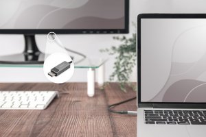 Kabel USB Digitus USB-C - DisplayPort 1 m Czarny (DB-300334-010-S) 2