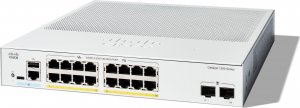Switch Cisco Cisco Catalyst 1300-16FP-2G - Switch - L3 - managed - 16 x 10/100/1000 (PoE+) + 2 x Gigabit Ethernet SFP - an Rack montierbar - PoE+ (240 W) 1