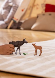 Figurka Schleich Figurki Łoś z cielęciem Wild Life 3