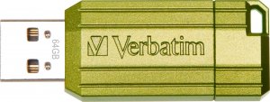 Pendrive Verbatim Verbatim USB flash disk, USB 2.0, 64GB, Store,N,Go PinStripe, zielony, 49964, do archiwizacji danych 5