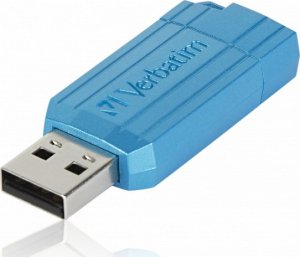 Pendrive Verbatim Verbatim USB flash disk, USB 2.0, 128GB, Store,N,Go PinStripe, niebieski, 49461, do archiwizacji danych 1