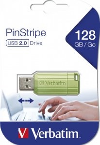 Pendrive Verbatim Verbatim USB flash disk, USB 2.0, 128GB, Store,N,Go PinStripe, zielony, 49462, do archiwizacji danych 3