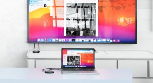 HUB USB Verbatim Bezprzewodowy adapter USB-C z koncentratorem WDA02 Share My Screen 4K 32147, czarny, długość przewodu 15cm, 7