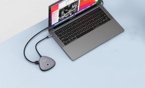 HUB USB Verbatim Bezprzewodowy adapter USB-C z koncentratorem WDA02 Share My Screen 4K 32147, czarny, długość przewodu 15cm, 8