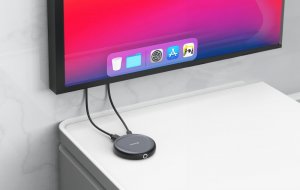 HUB USB Verbatim Bezprzewodowy adapter USB-C z koncentratorem WDA02 Share My Screen 4K 32147, czarny, długość przewodu 15cm, 9