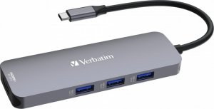 HUB USB Verbatim 32151 1x SD 1x USB-C PD 1x microSD 2x HDMI  + 3x USB-A 3.2 Gen1 (32151) 2