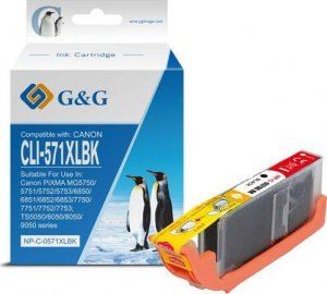 Tusz G&G kompatybilny z CLI571BK XL, NP-C-0CL571XLBK, black, 10,8ml 1