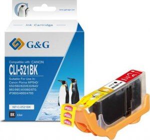 Tusz G&G kompatybilny z CLI521BK, NP-C-0521BK, 2933B001, black, 8.4ml 1