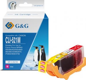 Tusz G&G kompatybilny z CLI521M, NP-C-0521M, 2935B001, magenta, 8.4ml 1