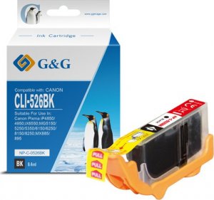 Tusz G&G kompatybilny z CLI526BK, NP-C-0526BK, 4540B001, black, 8.4ml 1