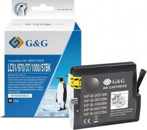Tusz G&G kompatybilny z LC-1000BK, LC-970BK, NP-B-0051BK/1000BK/970BK, black, 500s 1