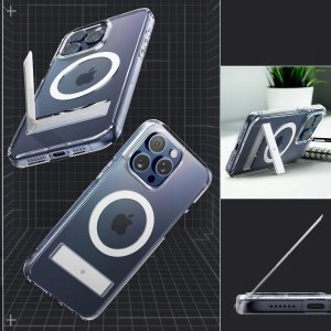 Spigen Caseology Capella MagSafe Kickstand, clear white - iPhone 15 Pro Max 12