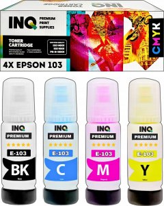 Tusz INQ TUSZ DO EPSON 103 komplet kolorów 4x EcoTank / CERTYFIKOWANE ISO / NOWE 1