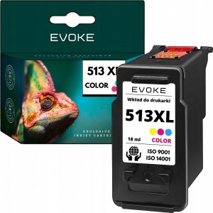 Tusz Evoke Tusz do CANON CL 513 kolor XL | Zamiennik 18 ml | CERTYFIKOWANY ISO 1