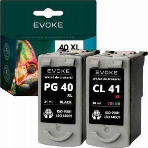 Tusz Evoke TUSZ DO CANON PG40 czarny + CL41 kolor XL 1