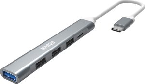 HUB USB Marvo USB (3.0) hub 5-port, UH008, metalowy, Marvo 1