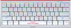 Klawiatura Marvo Marvo KG962G WH EN - R, klawiatura US, do gry, mechaniczna rodzaj przewodowa (USB), biała, RGB, czerwone przełączniki 1