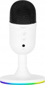 Mikrofon Marvo Marvo, gamingowy mikrofon, MIC-06, biała, Podświetlenie RGB, wejście słuchawkowe 1