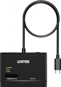 Unitek Mostek USB-C na dyski SATA i M.2 MVMe 3
