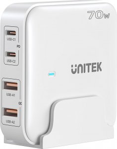 Ładowarka Unitek P1228A 2x USB-A 2x USB-C 5 A (P1228AWH01-EU) 1