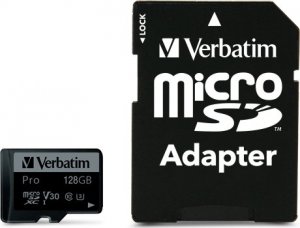 Karta Verbatim Pro MicroSDXC 128 GB Class 10 UHS-I/U3 A2 V30 (47044) 3