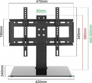 VETOUSON Podstawka pod Telewizor Stopa Stojak TV na szafę 25-48" GT-08 10
