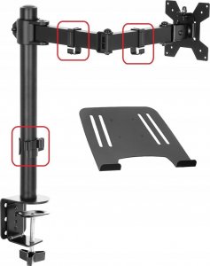 Uchwyt do komputera VETOUSON Laptopa regulowany biurkowy uniwersalny 2w1 (VX-142) 9