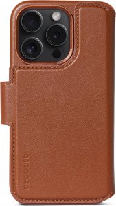 Decoded Decoded Leather Detachable Wallet, tan - iPhone 15 Pro 1