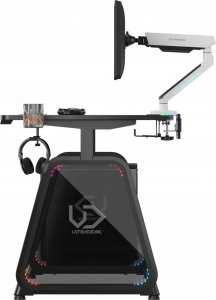 Biurko Ultradesk ULTRADESK Biurko dla gracza BOOSTER, 136x70,5 cm, 75 cm, podświetlenie RGB, uchwyt na słuchawki i napój 21