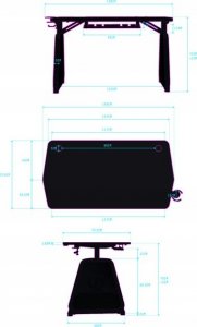 Biurko Ultradesk ULTRADESK Biurko dla gracza BOOSTER, 136x70,5 cm, 75 cm, podświetlenie RGB, uchwyt na słuchawki i napój 9