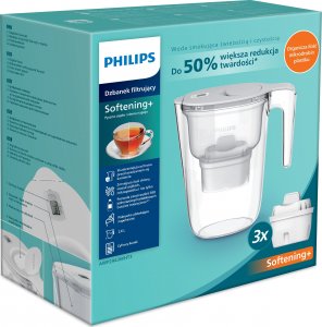 Dzbanek filtrujący Philips Dzbanek MicroXclean Softening+ 2,6l AWP2943WHT3/58 + 3 filtry 5