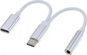 PremiumCord PremiumCord Převodník USB-C na audio konektor jack 3,5mm female + USB typ C konektor pro nabíjení 1